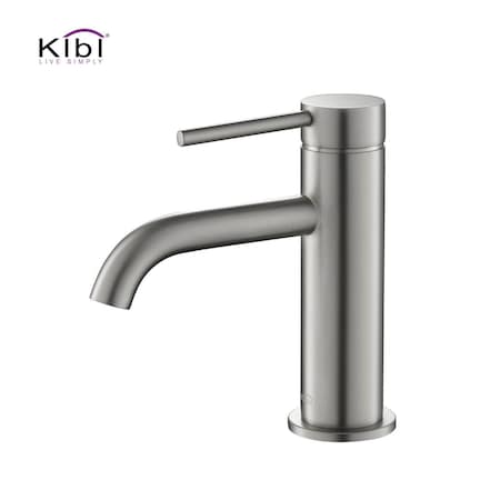 Kibi Circular Single Handle Bathroom Vanity Sink Faucet KBF1008BN